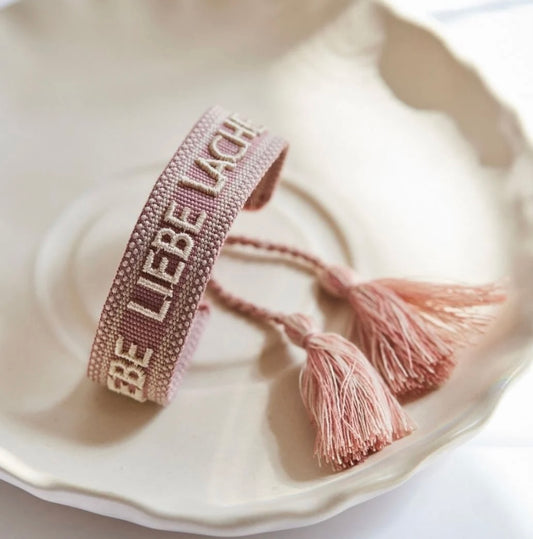 Lebe liebe lache Statement Armband